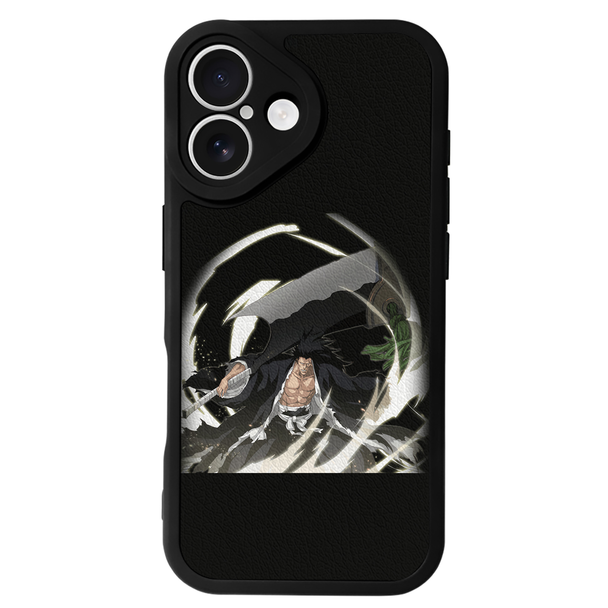 （画像用） ブリーチ ざらき けんぱち BLEACH Zaraki Kenpachi 【iPhone 16シリーズ対応】シリコンスマホケース（レザー調） 材質：シリコン